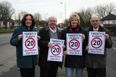 Campaigning for a 20mph limit in Rainhill and Parr