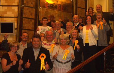 The St Helens Moss Bank team celebrate their victory