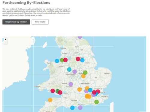 Forthcoming By-Elections on the ALDC website