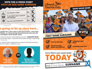 Polling Day GOTV and Blue Ink Letter Bulk Buy